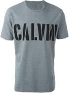 Calvin Klein Jeans Logo Print T-shirt, Men's, Size: Medium, Grey, Cotton/spandex/elastane