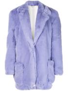 Natasha Zinko Classic Faux-fur Coat - Purple