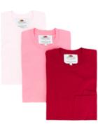Cédric Charlier Double Pocket T-shirt 3 Pack - Red