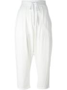 Lost & Found Ria Dunn Drop-crotch Drawstring Cropped Trousers - White