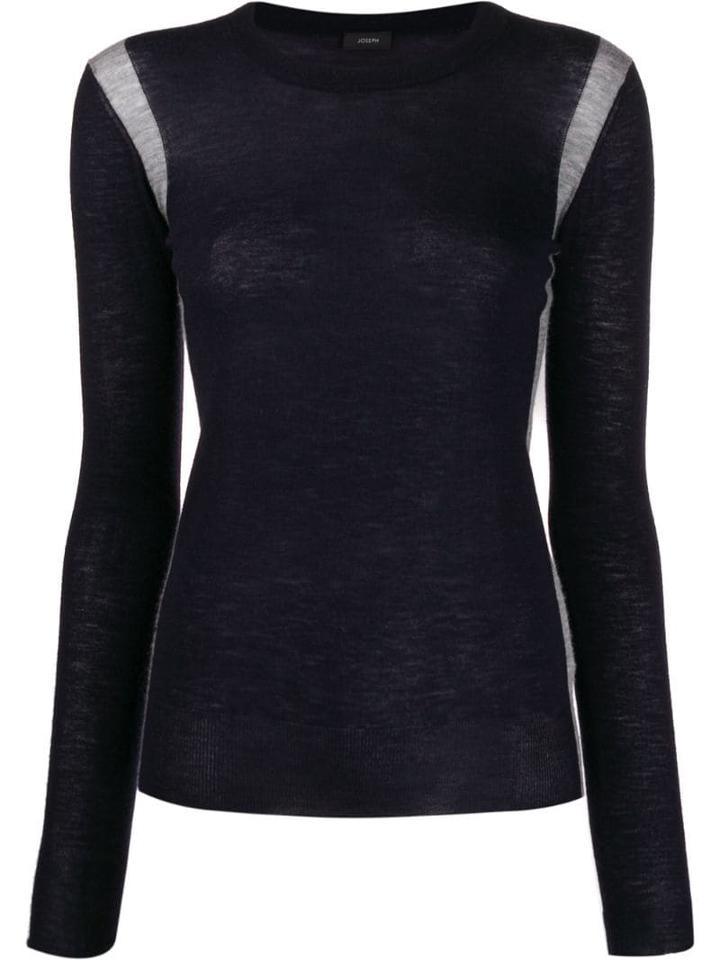 Joseph Side Stripe Knitted Top - Blue