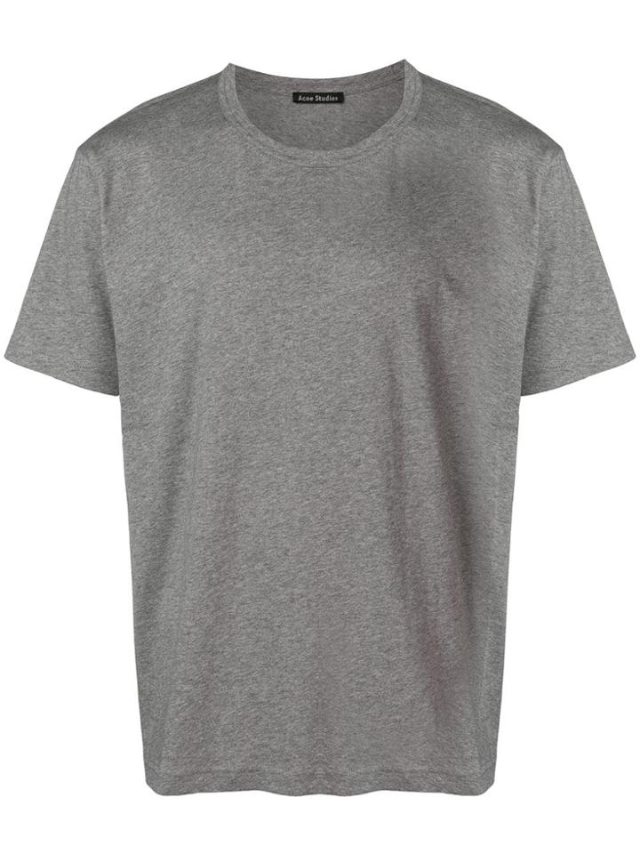 Acne Studios T-shirt With Brooch - Grey