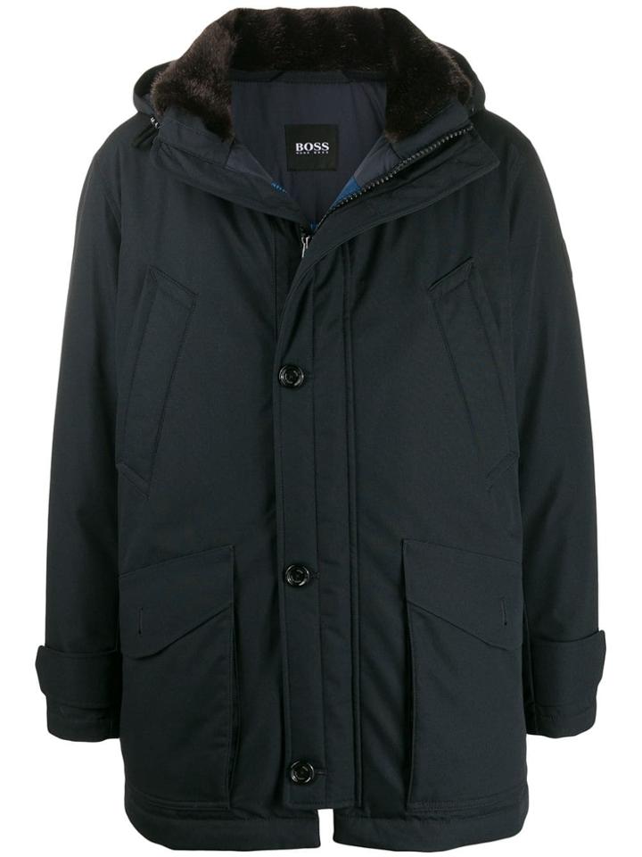 Boss Hugo Boss Padded Parka Jacket - Blue