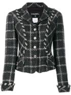 Chanel Vintage 2006's Checked Fitted Jacket - Black