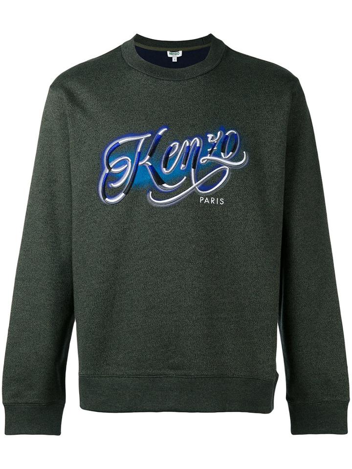 Kenzo - Graphic Print Sweatshirt - Men - Cotton - M, Green, Cotton