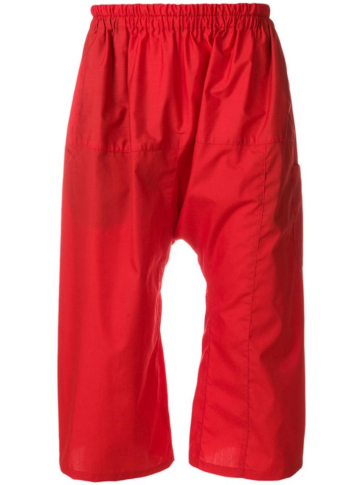 Raf Simons Cropped Trousers - Red