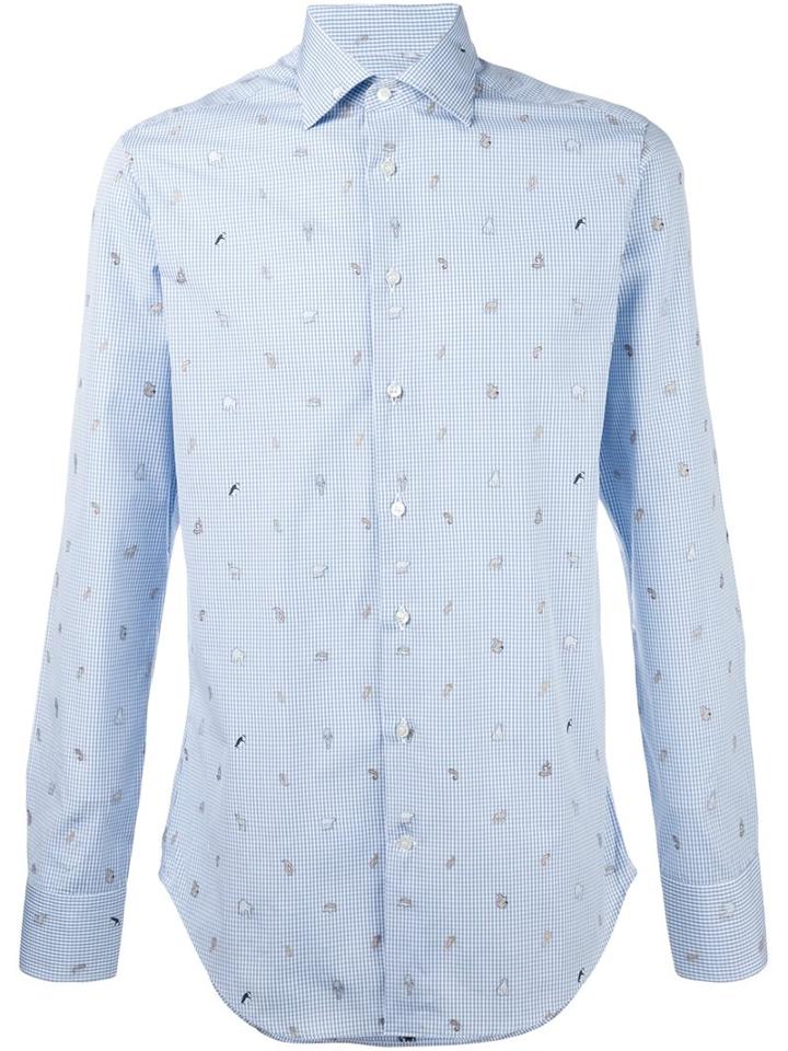 Etro Classic Shirt, Men's, Size: 39, Blue, Cotton