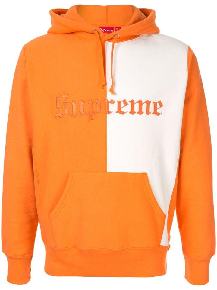 Supreme Split Old English Hoodie - Orange