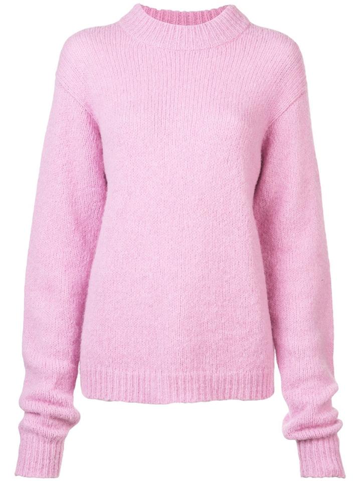 Tibi Cozette Crew Neck Jumper - Pink