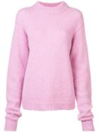 Tibi Cozette Crew Neck Jumper - Pink