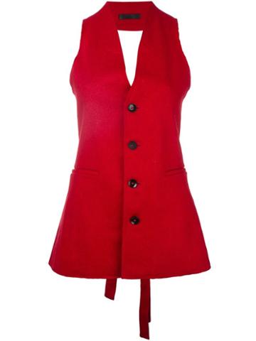 A Tentative Atelier Rear Tie Fastening Buttoned Top