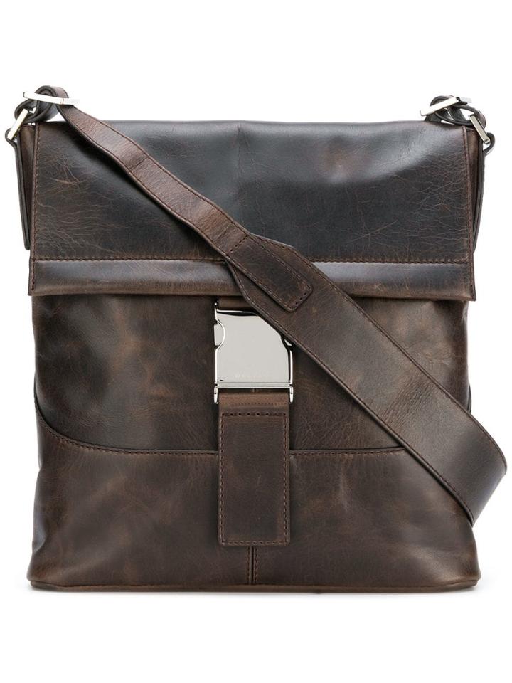 Orciani Flat Foldover Top Bag - Brown
