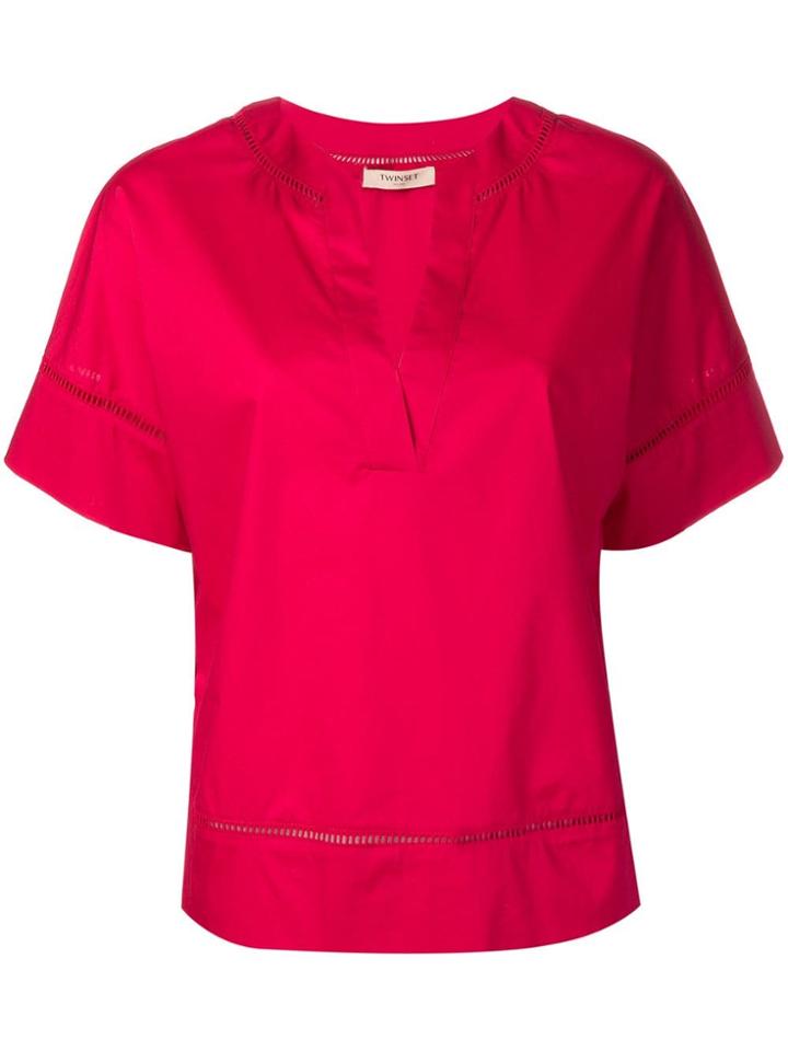 Twin-set Lace Insert T-shirt - Pink