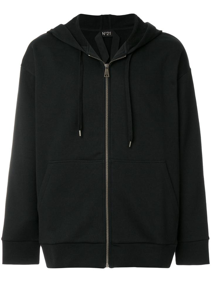 No21 Branded Zip-up Hoodie - Black