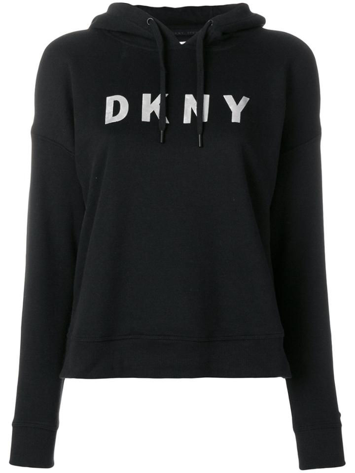Donna Karan Logo Hoodie - Black