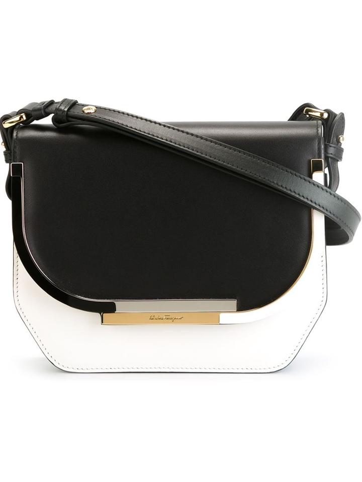 Salvatore Ferragamo Ornament Signature Shoulder Bag, Women's, Black