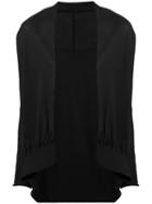 Yohji Yamamoto - Open Front Cardigan - Women - Cotton/linen/flax/polyester - 2, Black, Cotton/linen/flax/polyester