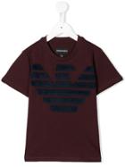 Emporio Armani Kids Teen Logo Print T-shirt - Red