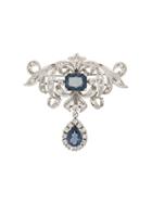 Susan Caplan Vintage 1960's Silver-plated Edwardian Brooch