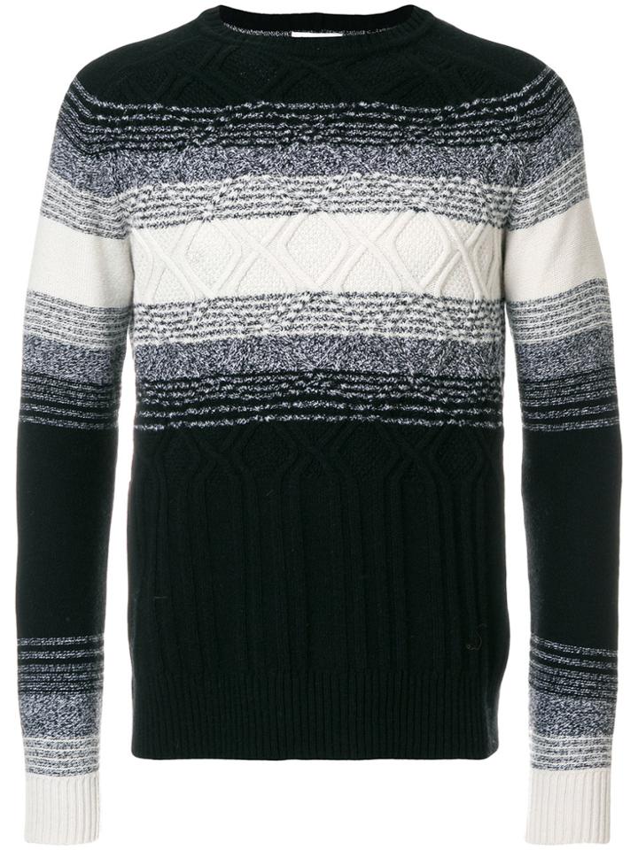Paolo Pecora Ombre Chest Detail Sweater - Black