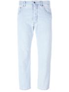 Mm6 Maison Margiela Cropped Boyfriend Jeans, Women's, Size: 42, Blue, Cotton