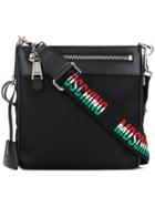Moschino Logo Strap Messenger Bag - Black