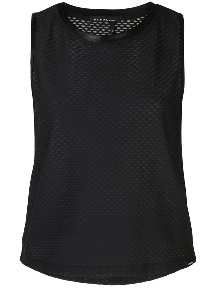 Koral Muscle Nets Tank Top - Black