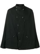 Yohji Yamamoto Double-breasted Military Jacket - Black