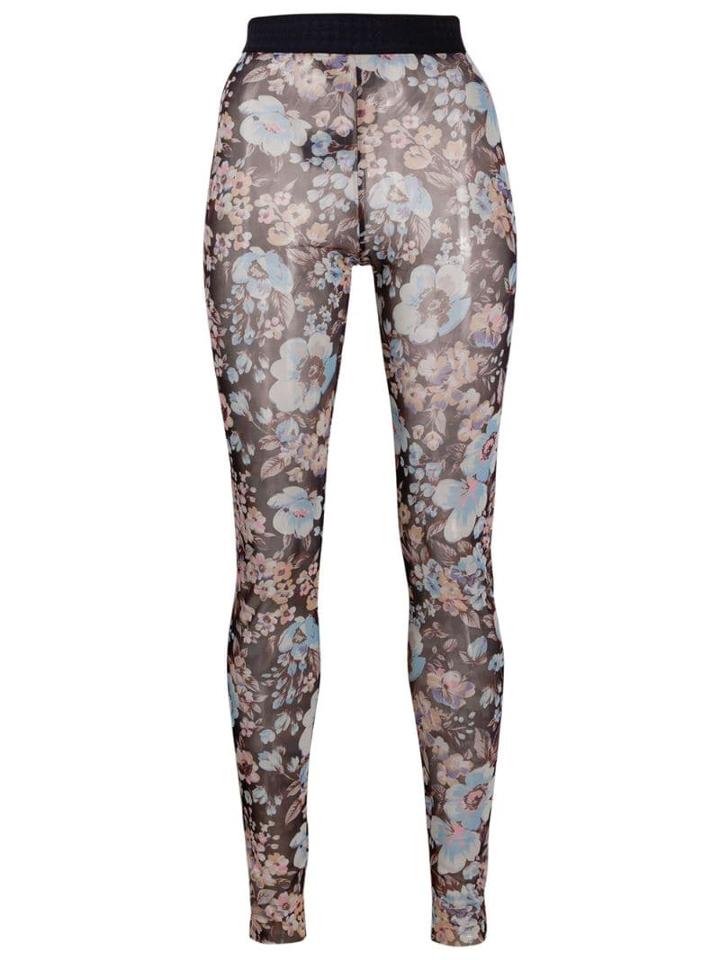Baum Und Pferdgarten Floral Print Sheer Leggings - Black