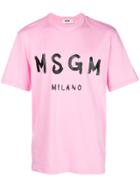 Msgm Plain T-shirt - Pink & Purple