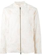 By Walid Jacob Embroidered Jacket, Men's, Size: Large, Nude/neutrals, Cotton