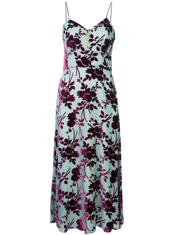 Yigal Azrouel Burnout Slip Dress - Green