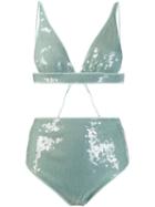 Oseree Sequin Embellished Bikini - Green