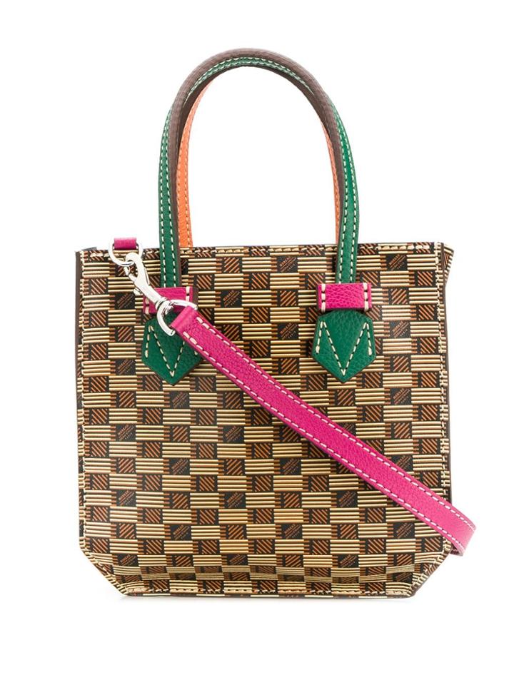 Moreau Contrast Strap Shoulder Bag - Brown
