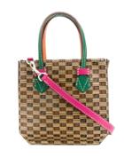 Moreau Contrast Strap Shoulder Bag - Brown