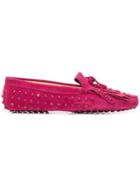 Tod's Studded Loafers - Pink & Purple