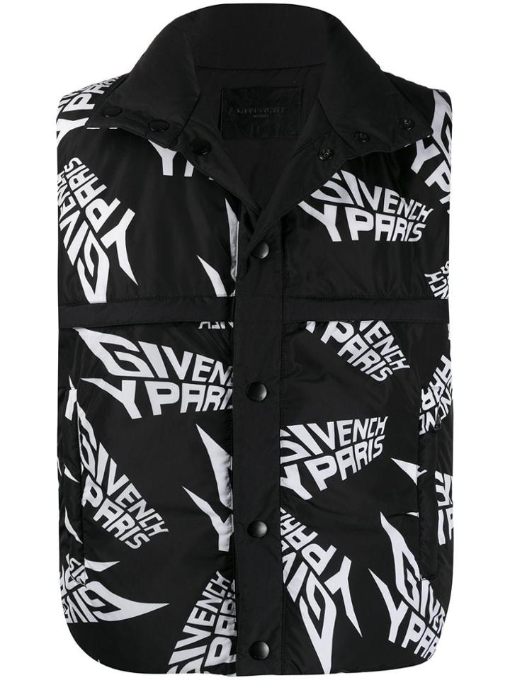 Givenchy All-over Logo Gilet - Black