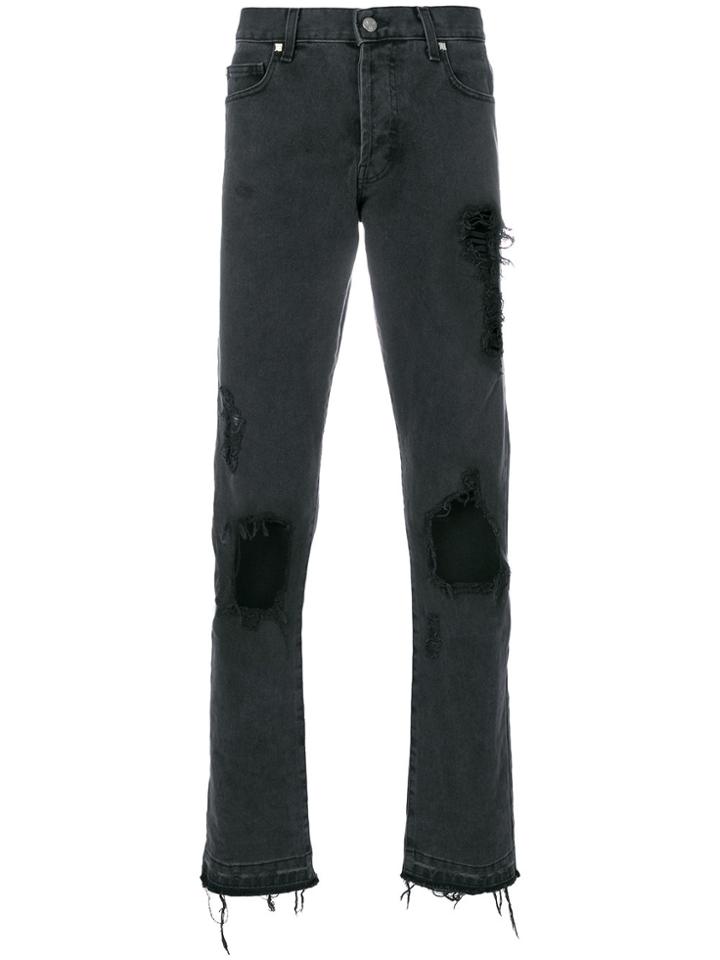 Misbhv Distressed Straight-leg Jeans - Grey