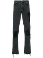 Misbhv Distressed Straight-leg Jeans - Grey