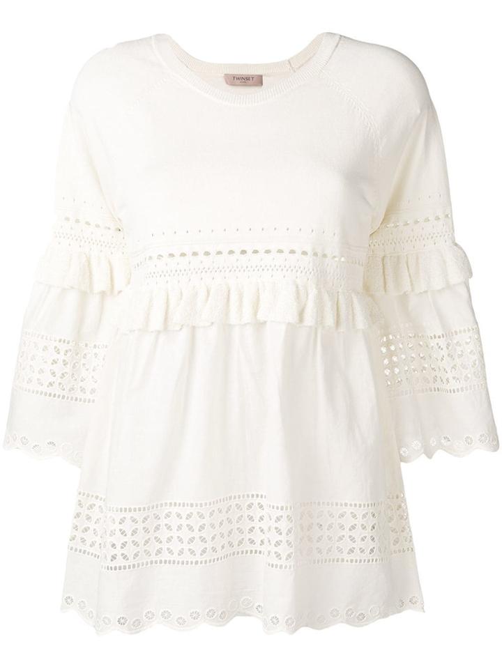 Twin-set Ruffled Blouse - Neutrals