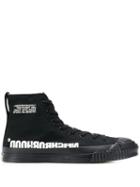 Neighborhood Printed Canvas Hi-tops - Black