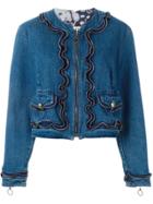 Moschino Vintage Zipped Denim Jacket - Blue