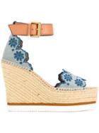 See By Chloé Embroidered Wedges - Blue