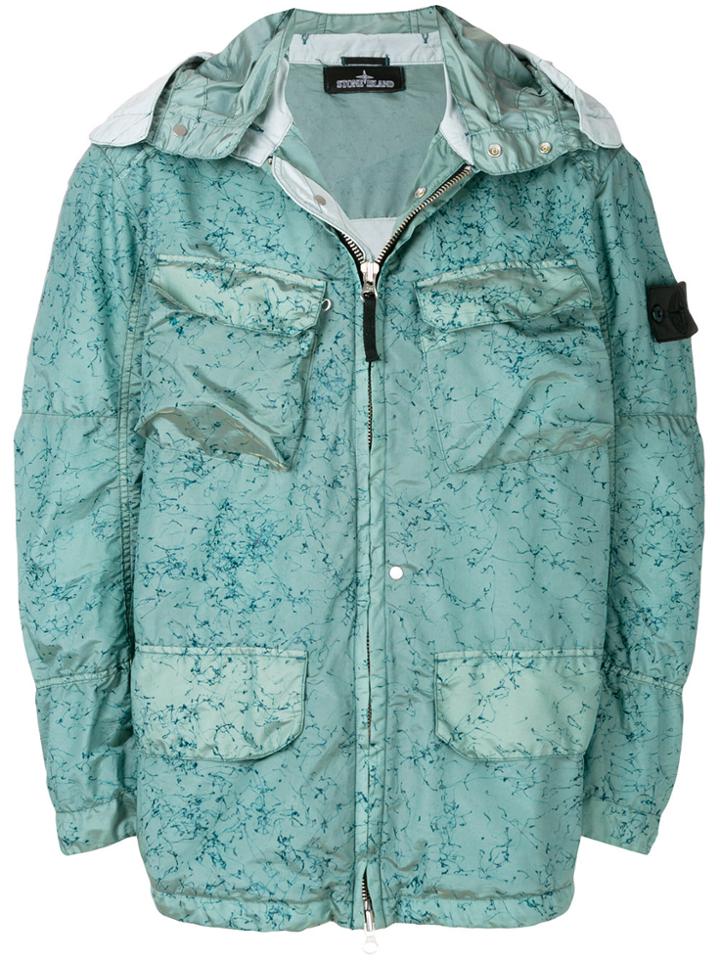 Stone Island Shadow Project Zipped Hooded Jacket - Green