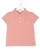 Burberry Kids - Peter Pan Collar Polo Shirt - Kids - Cotton/spandex/elastane - 4 Yrs, Pink/purple