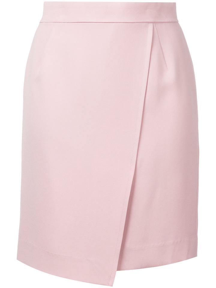 Guild Prime - Wrap Front Skirt - Women - Polyester/triacetate - 34, Pink/purple, Polyester/triacetate