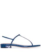 Studio Amelia T-bar Thong Strap Sandals - Blue