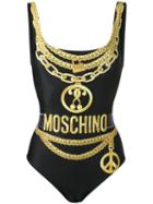 Moschino - Chain Detail One-piece Swimsuit - Women - Polyester/spandex/elastane - 38, Women's, Black, Polyester/spandex/elastane