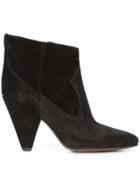 Buttero Pointed Ankle Boots - Black