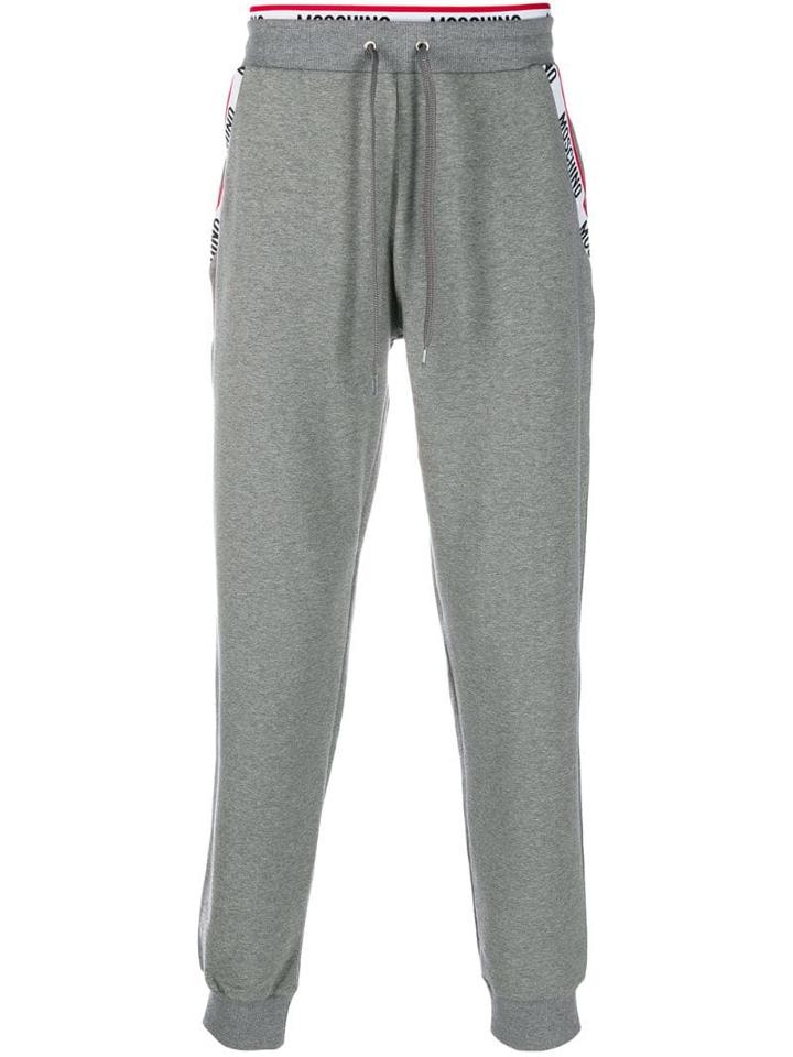 Moschino Logo Trim Jogging Bottoms - Grey